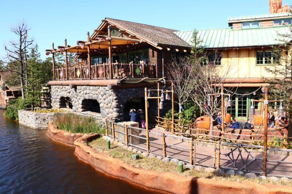 Camp Woodchuck Kitchen as seen from the steamboat Mark Twain