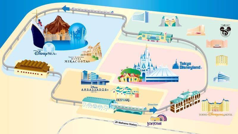 Tokyo Disney Resort area map