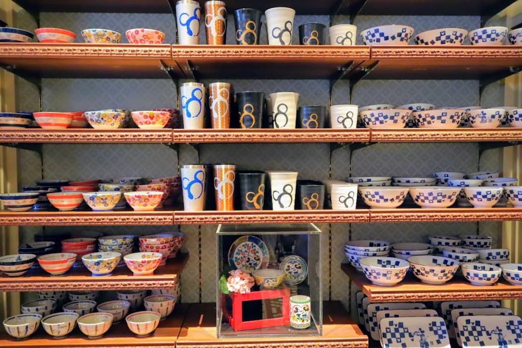 Japanese vessels at The Home Store in Tokyo Disneyland