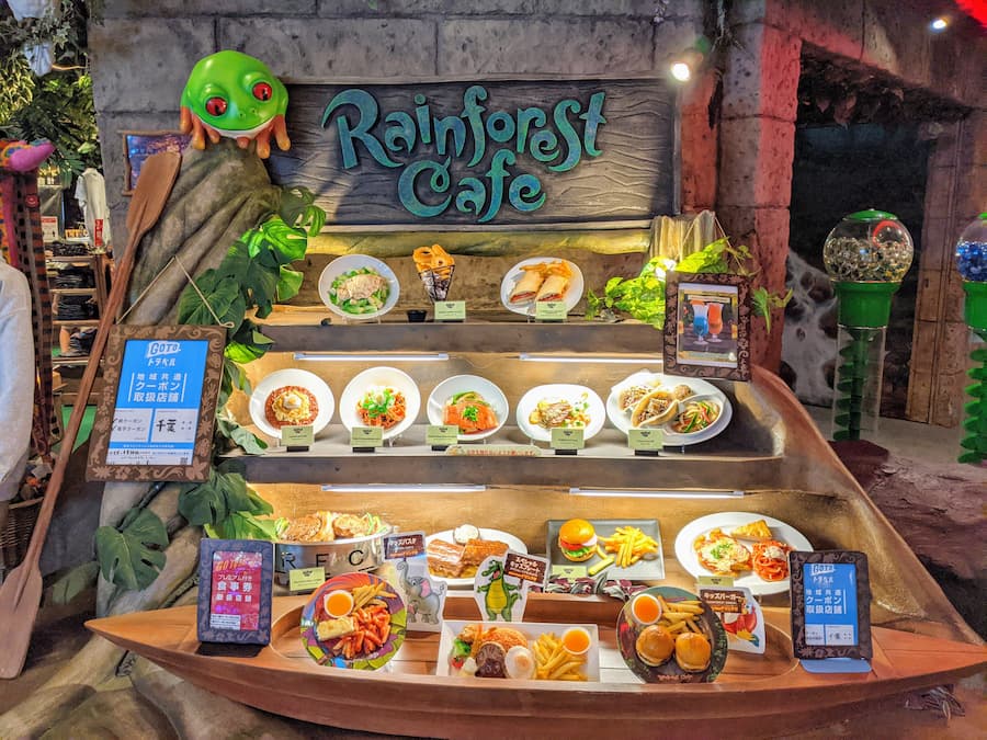 Food samples, Rainforest Cafe Tokyo, Ikspiari, Tokyo Disney Resort
