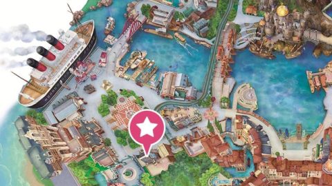 Location of the Broadway Music Theater at Tokyo DisneySea