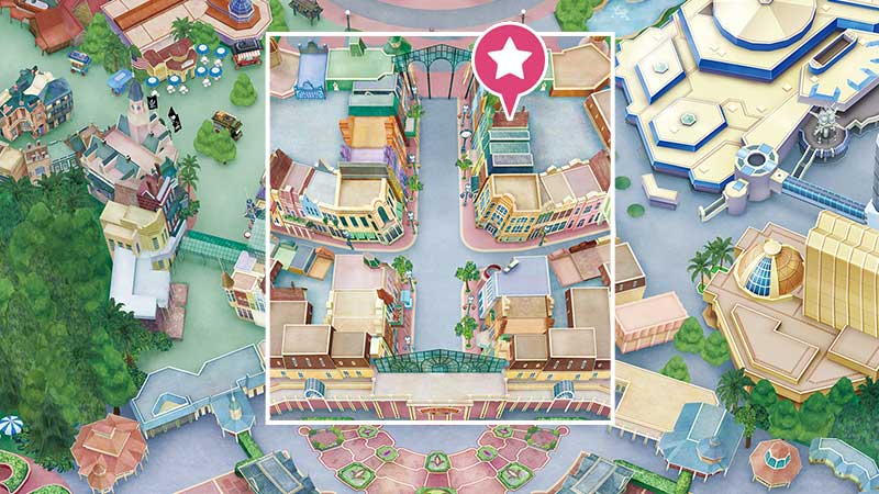 Map of Restaurant Hokusai in Tokyo Disneyland