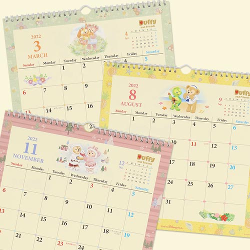 Duffy & Friends Wall Calendar for 2022, Tokyo DisneySea