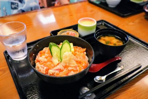 Crabmeat, Salmon, and Ikura Don at Restaurant Hokusai, Tokyo Disneyland