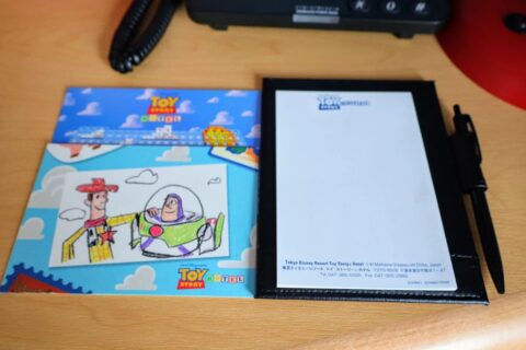 Tokyo Disney Resort Toy Story Hotel, standard room, memo pad, postcard
