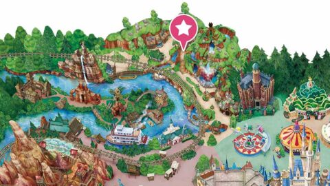 Location of Splash Mountain, Critter Country, Tokyo Disneyland