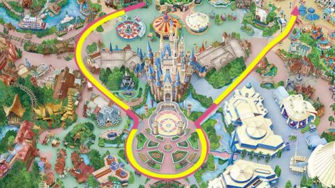 Parade route, map, Tokyo Disneyland
